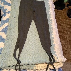 Grey tie leggings